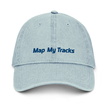 Map My Tracks denim baseball cap