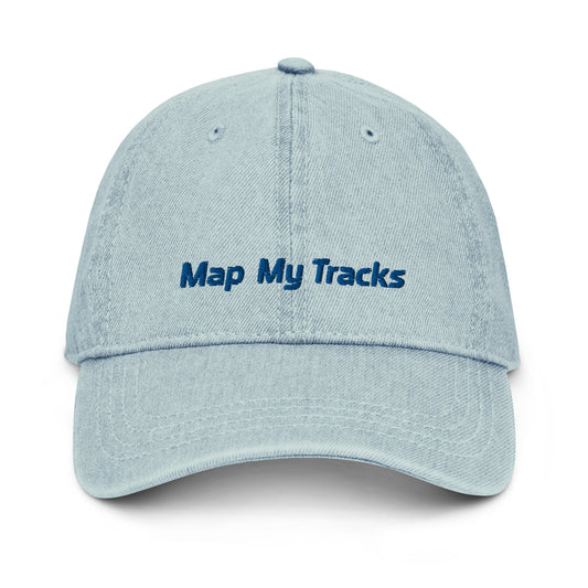 Map My Tracks denim baseball cap
