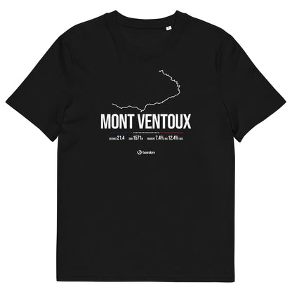 Mont Ventoux Classic Cycling Climb unisex organic cotton t-shirt