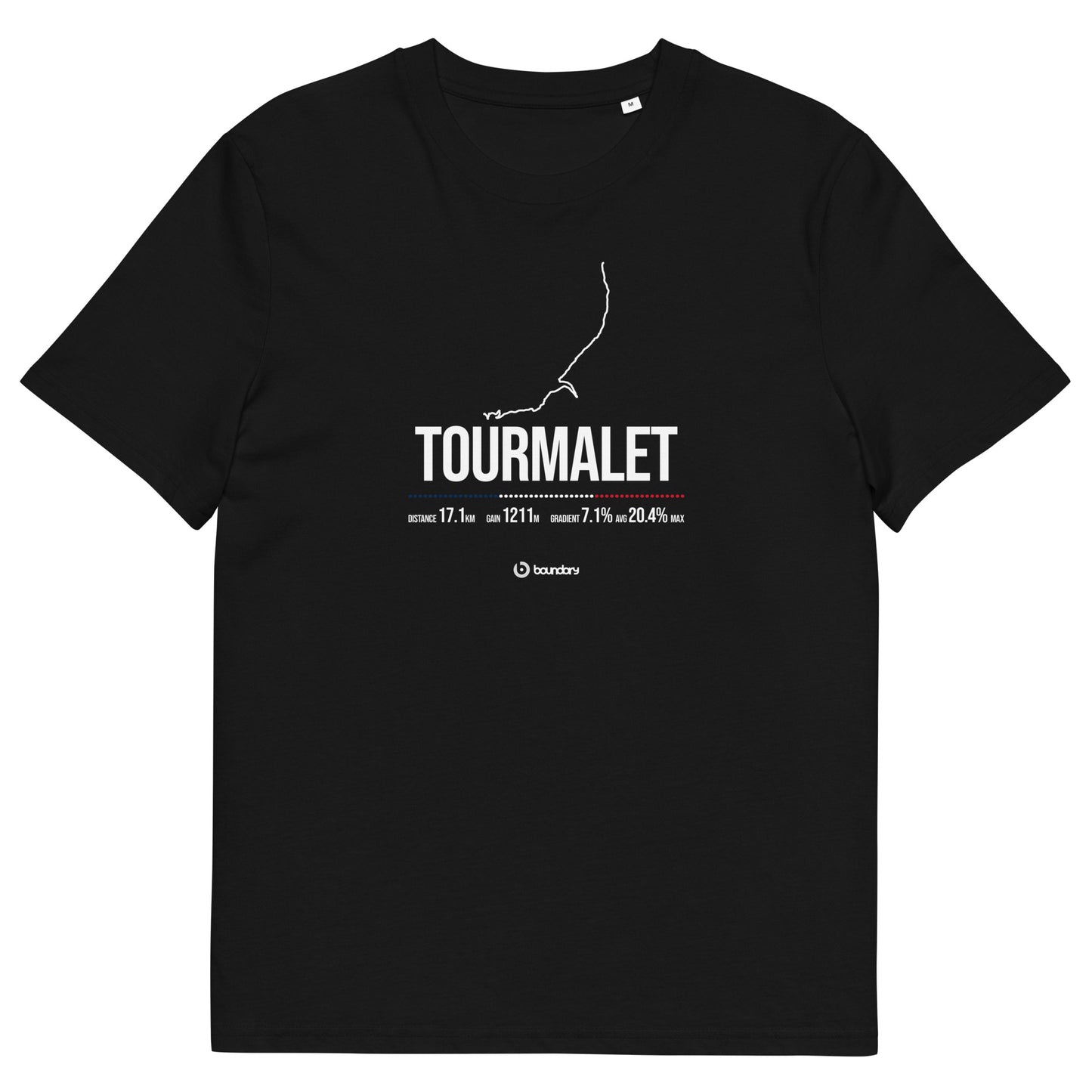 Col du Tourmalet Classic Climb unisex organic cotton t-shirt