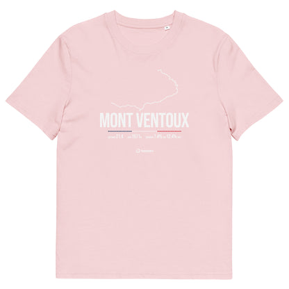 Mont Ventoux Classic Cycling Climb unisex organic cotton t-shirt