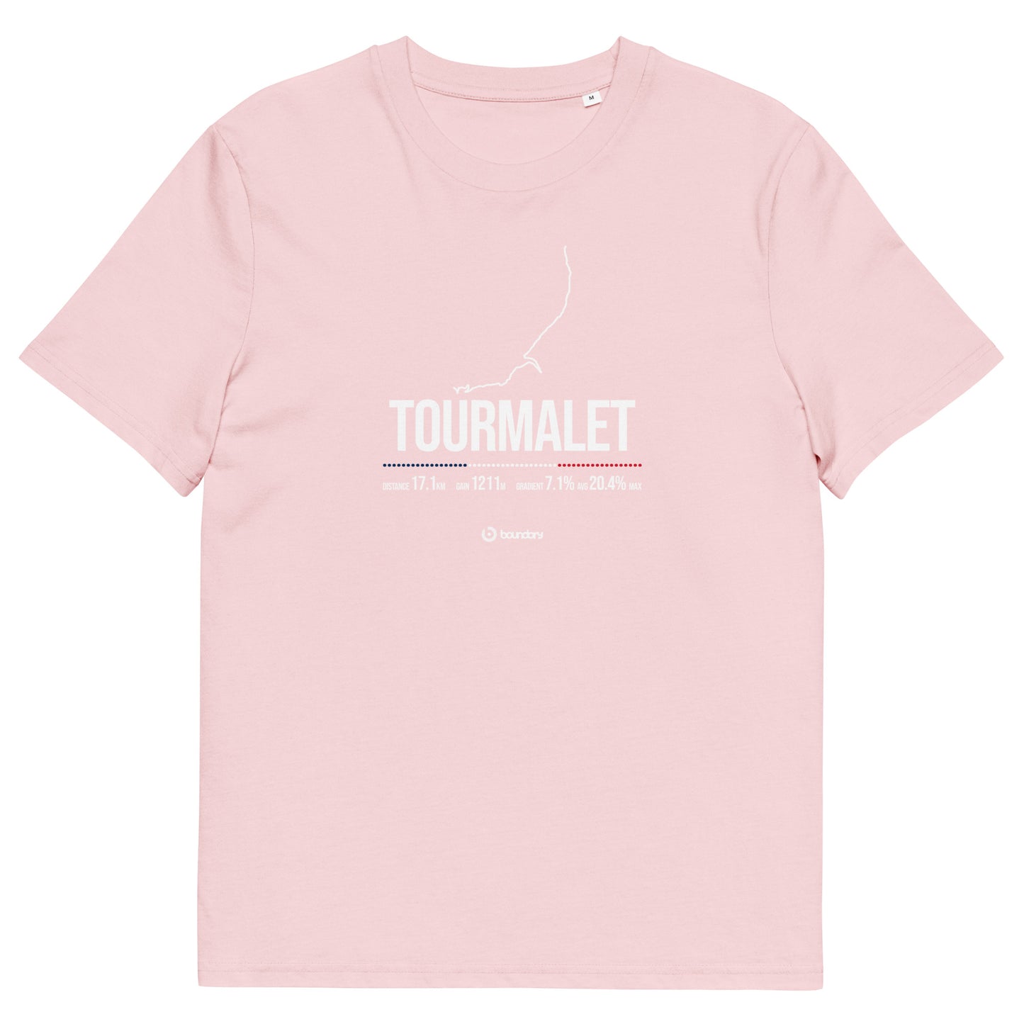 Col du Tourmalet Classic Climb unisex organic cotton t-shirt