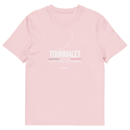 Col du Tourmalet Classic Climb unisex organic cotton t-shirt