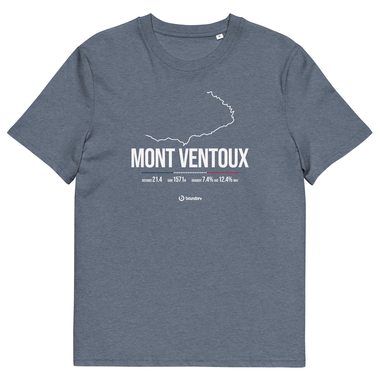 Mont Ventoux Classic Cycling Climb unisex organic cotton t-shirt