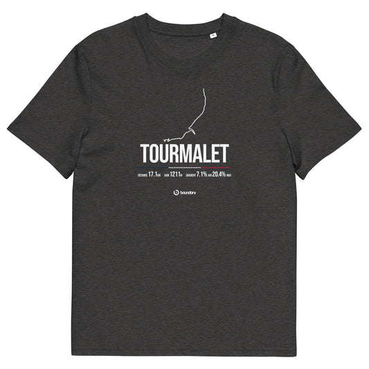 Col du Tourmalet Classic Climb unisex organic cotton t-shirt