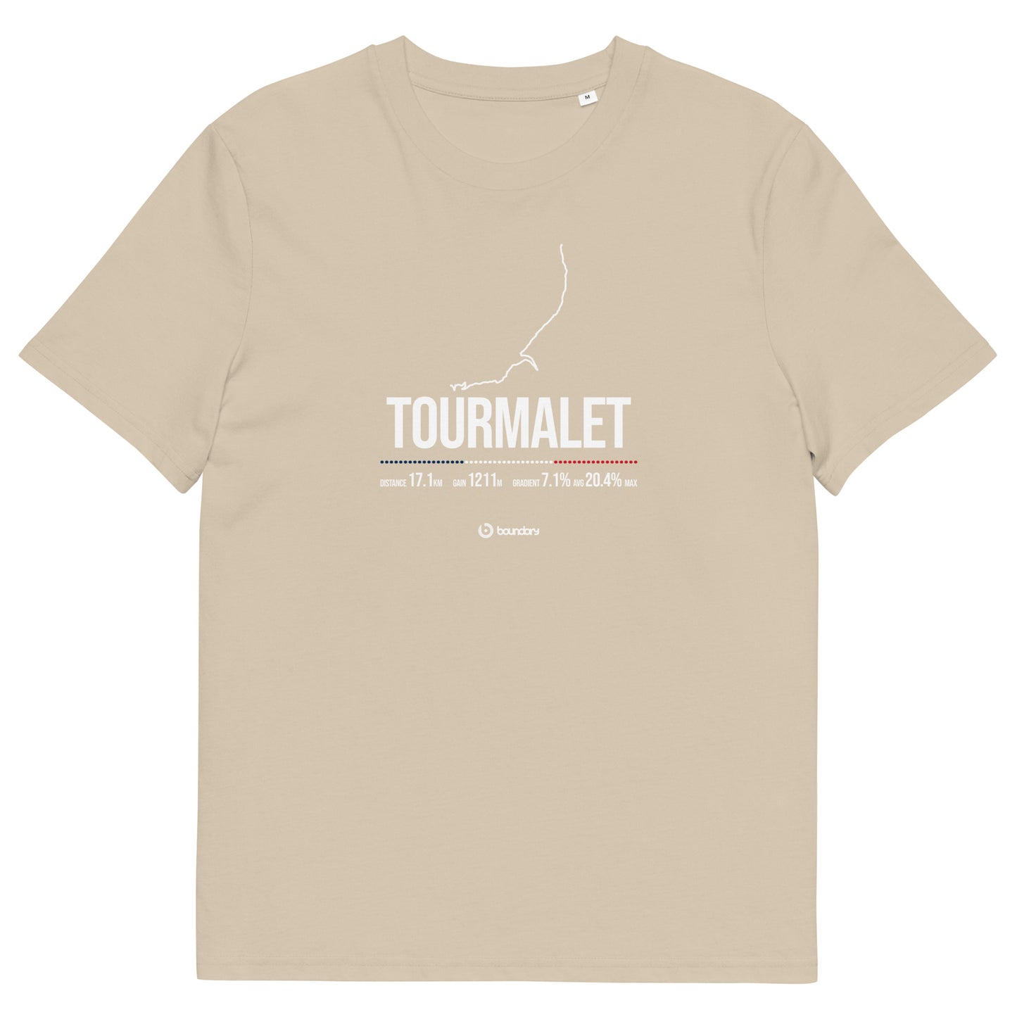 Col du Tourmalet Classic Climb unisex organic cotton t-shirt