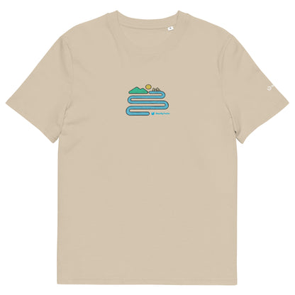 Map My Track Mountain Meander unisex organic cotton t-shirt