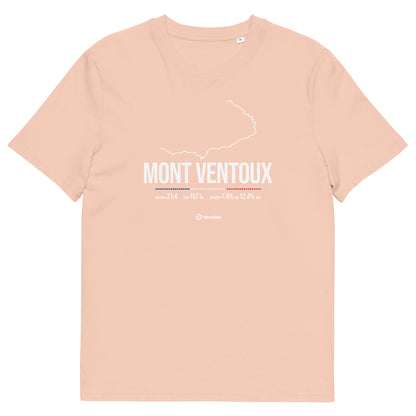 Mont Ventoux Classic Cycling Climb unisex organic cotton t-shirt