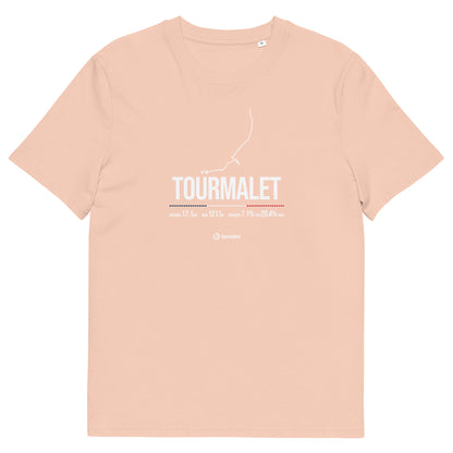 Col du Tourmalet Classic Climb unisex organic cotton t-shirt