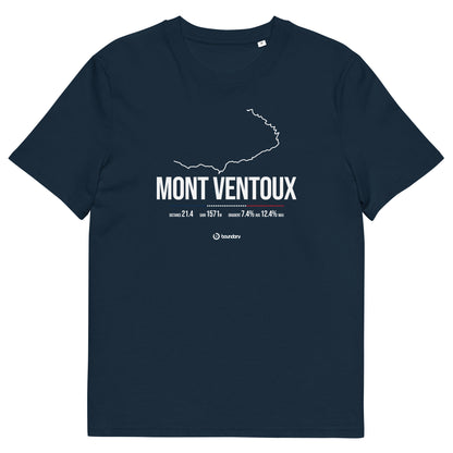 Mont Ventoux Classic Cycling Climb unisex organic cotton t-shirt