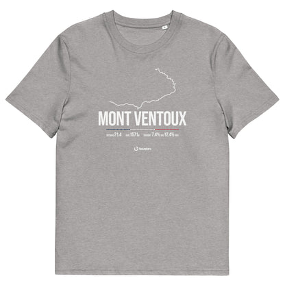 Mont Ventoux Classic Cycling Climb unisex organic cotton t-shirt