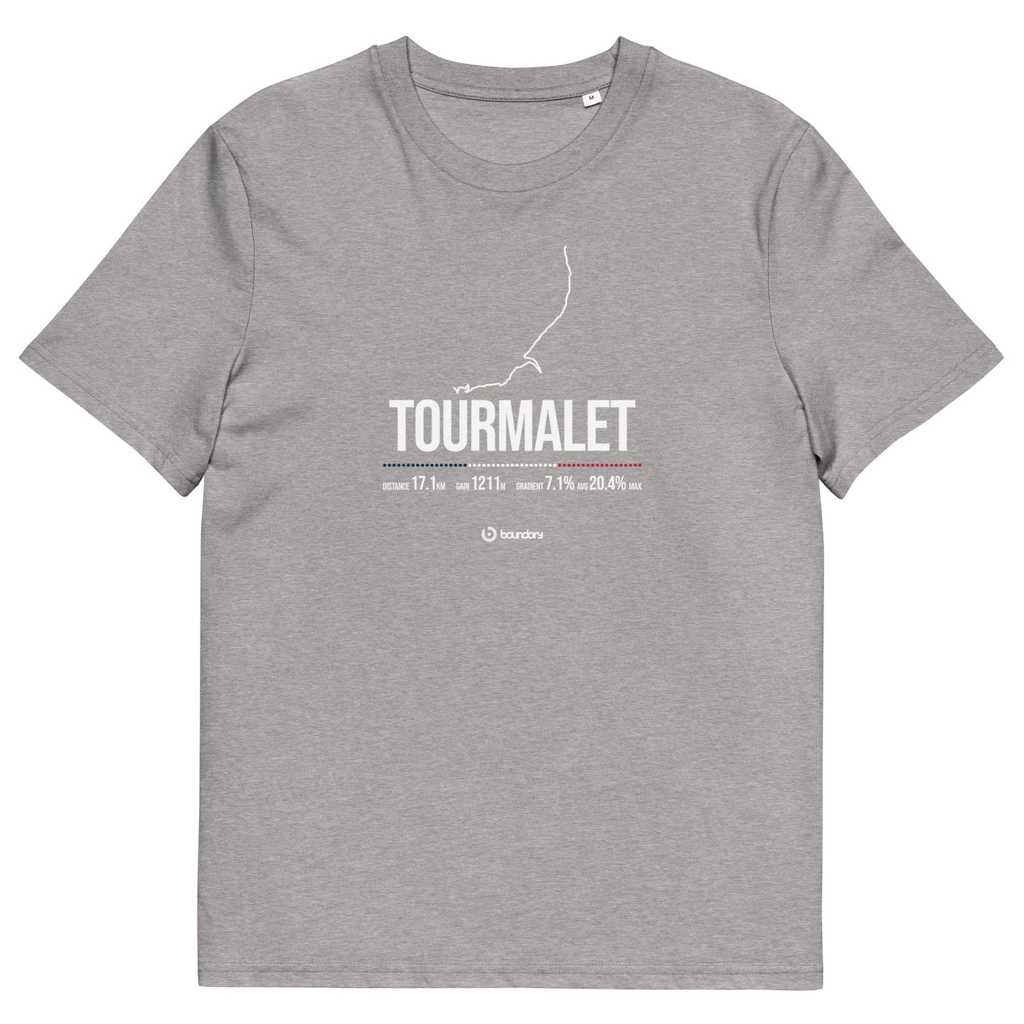 Col du Tourmalet Classic Climb unisex organic cotton t-shirt