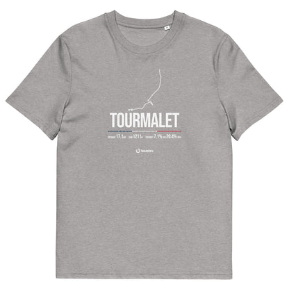 Col du Tourmalet Classic Climb unisex organic cotton t-shirt