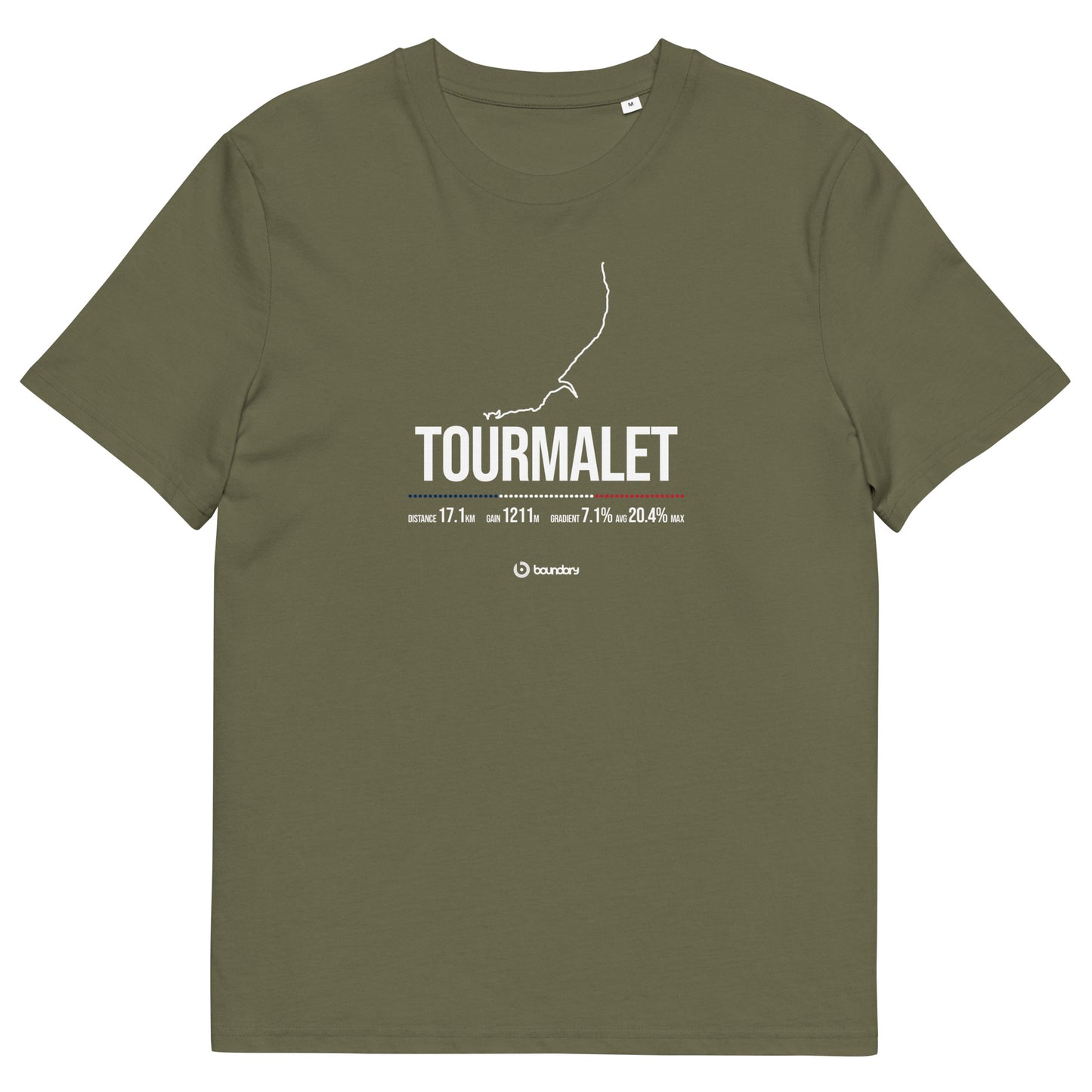 Col du Tourmalet Classic Climb unisex organic cotton t-shirt