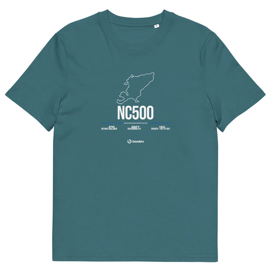 North Coast 500 cycling route unisex organic cotton t-shirt
